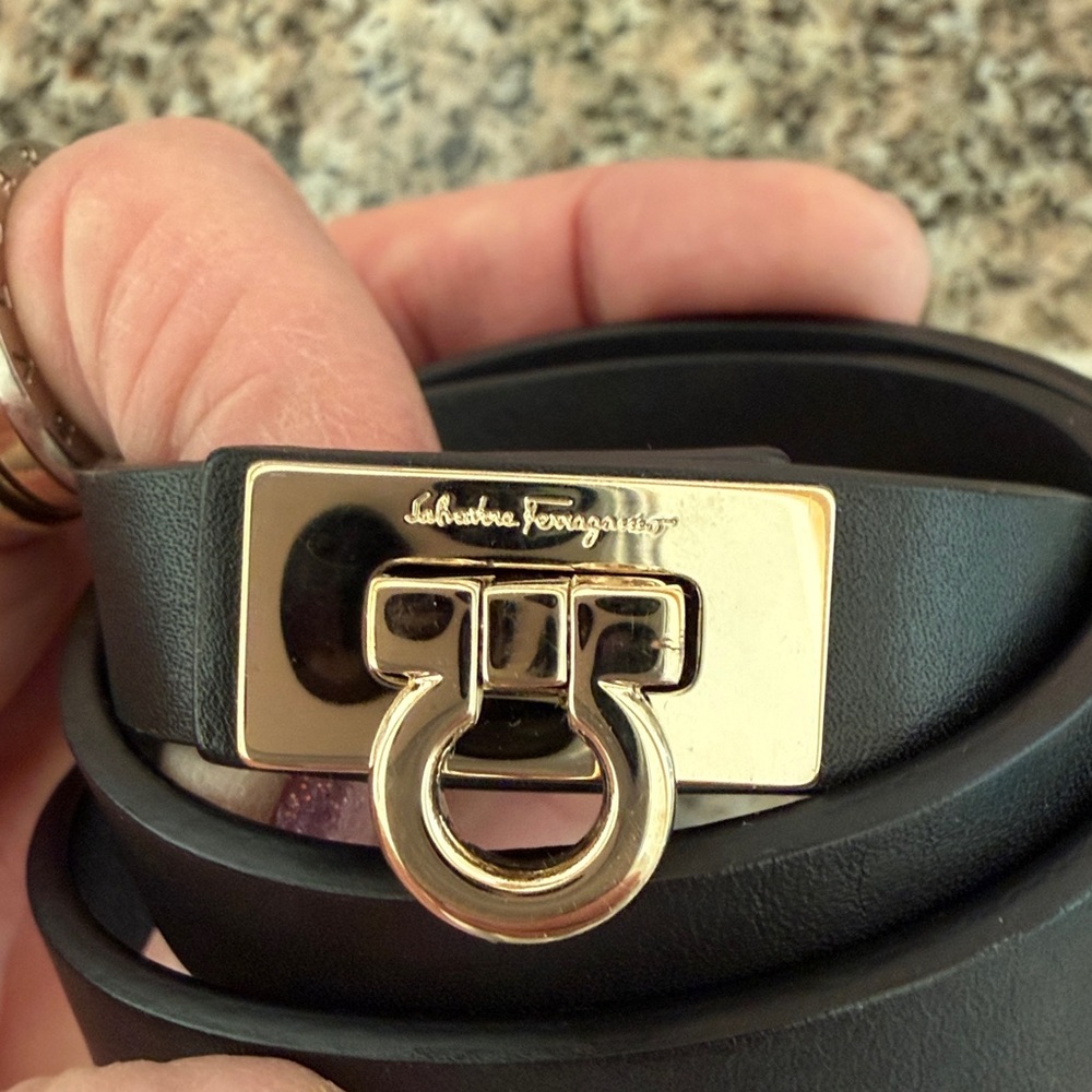 Salvatore Ferragamo Leather Wrap Bracelet - Picture 9 of 9